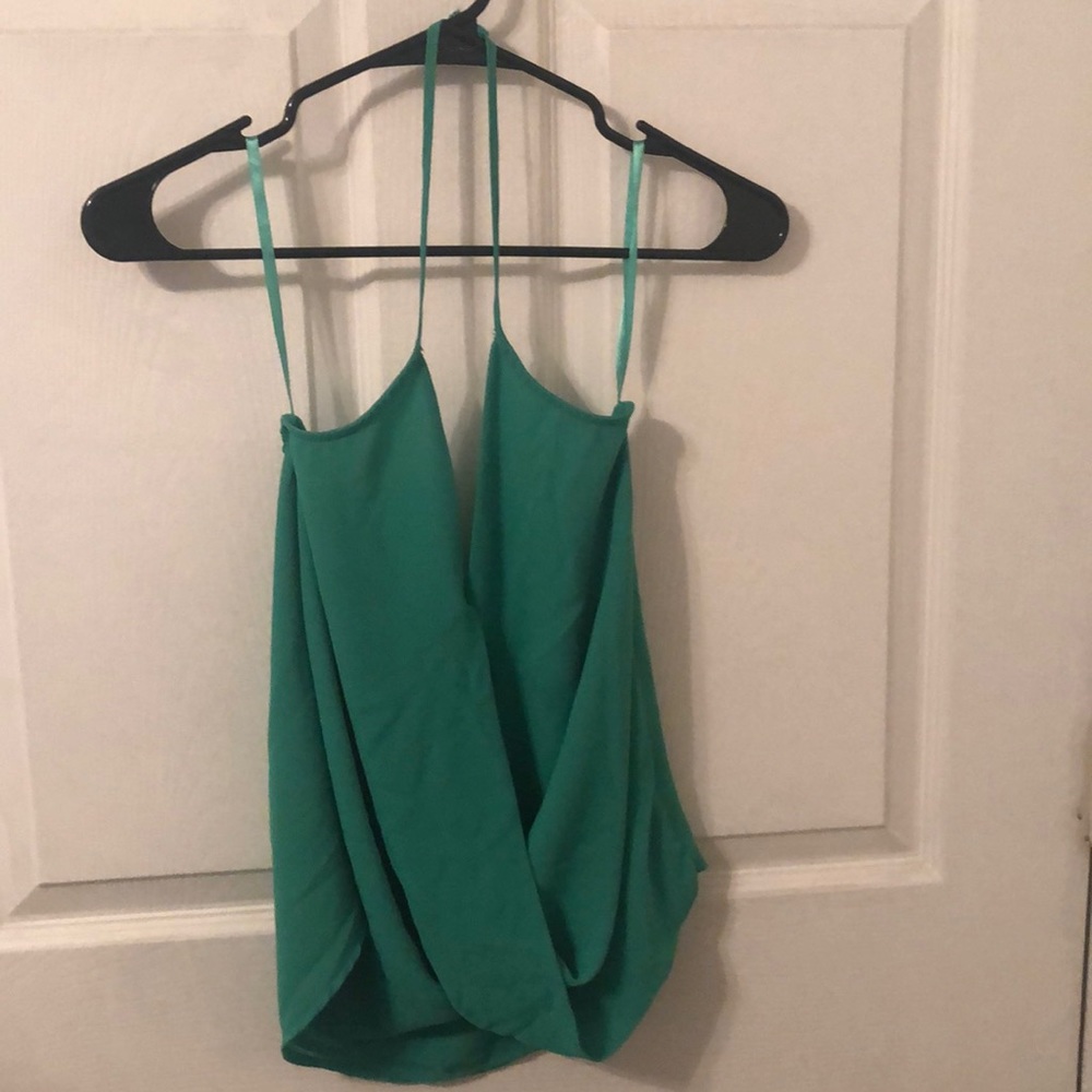 Green halter top